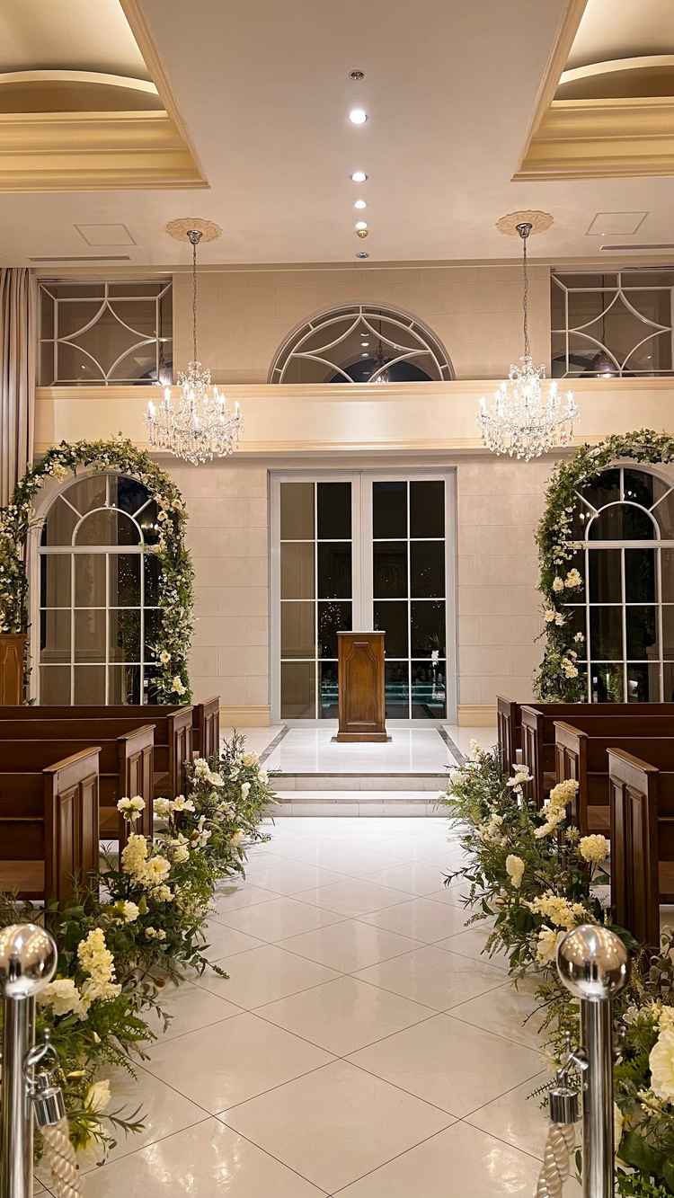 チャペルからプールが見えるのが感動しました。とても素敵でした。