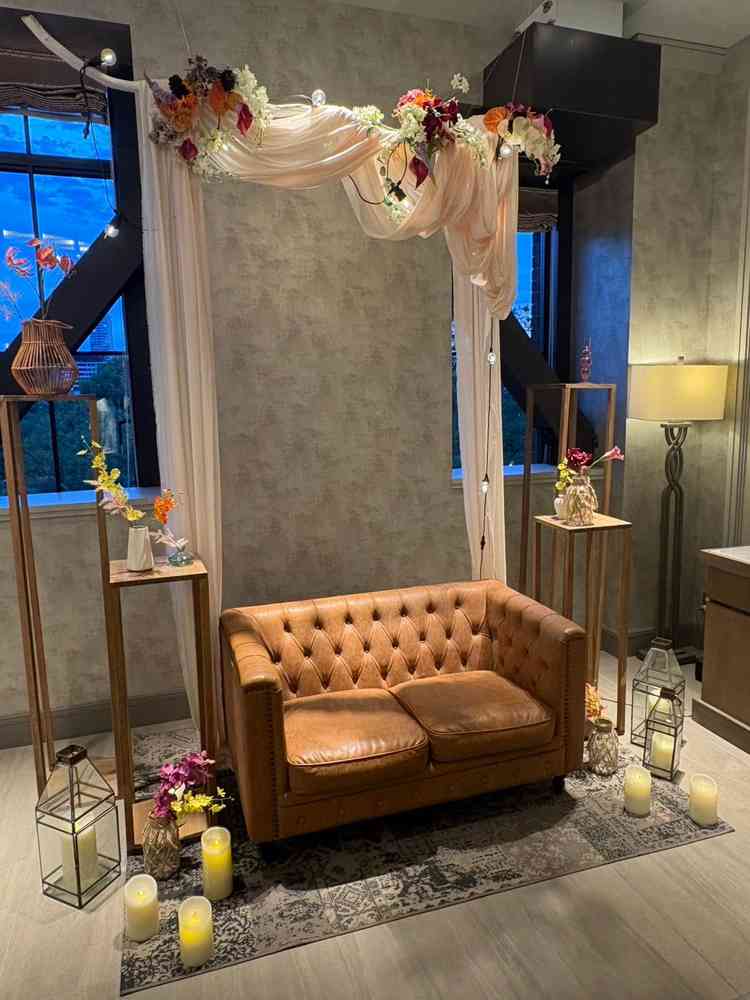 参列者を飽きさせないための工夫として、素敵なフォトスポットがありました。