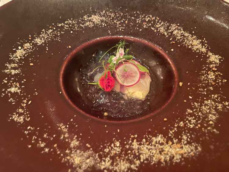 試食の前菜のカルパッチョ