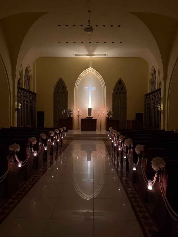 当日をイメージした、新婦入場時の暗転シーン。