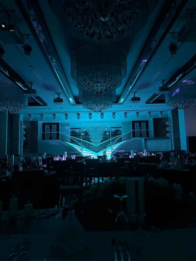 披露宴プロジェクションマッピングの様子です。