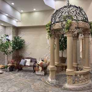 式場内のフォトスポット。ゲストの方と写真を撮ることができるとのことで、素敵でした。