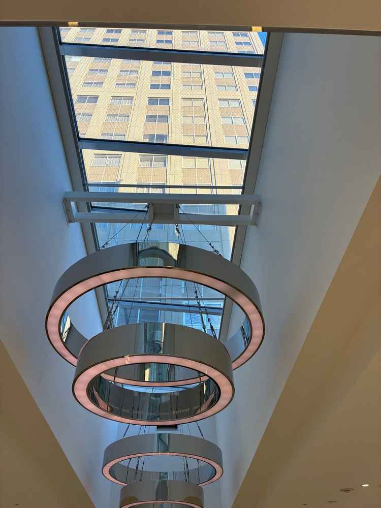 チャペルの天井から見える景色