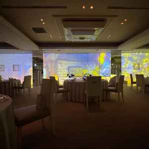 披露宴会場でのプロジェクションマッピング