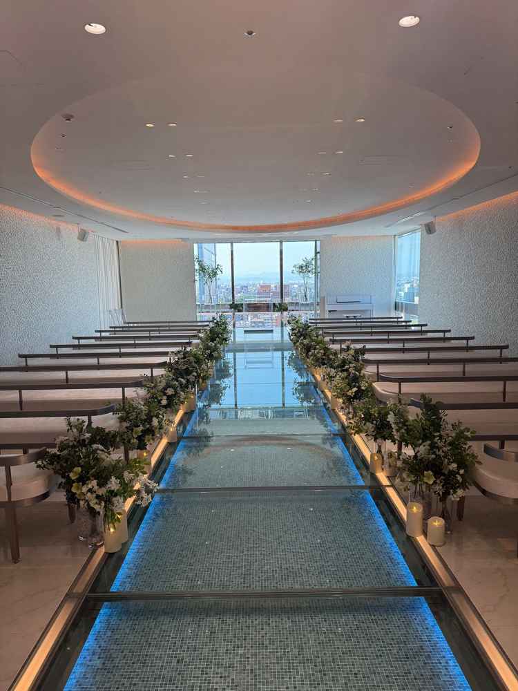 挙式会場の雰囲気です。素敵でした