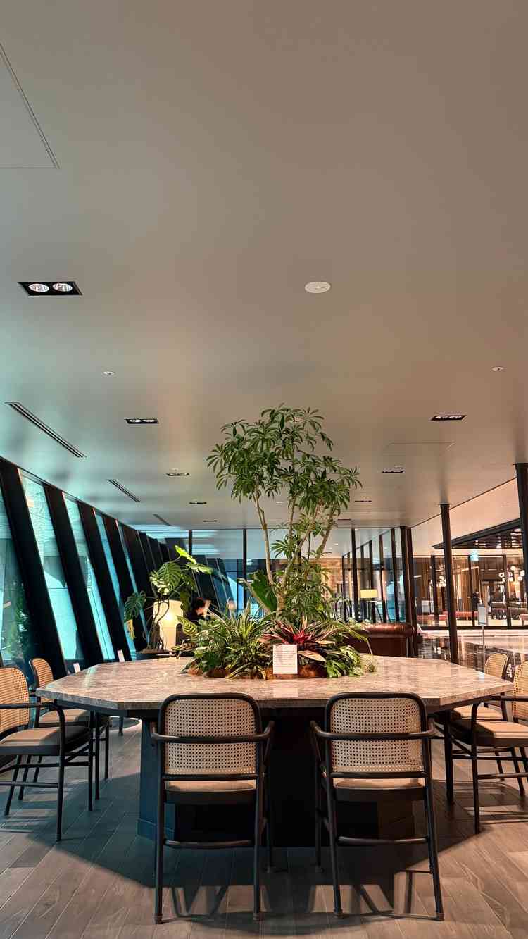 新館はとてもモダンで待合のロビーも広かった