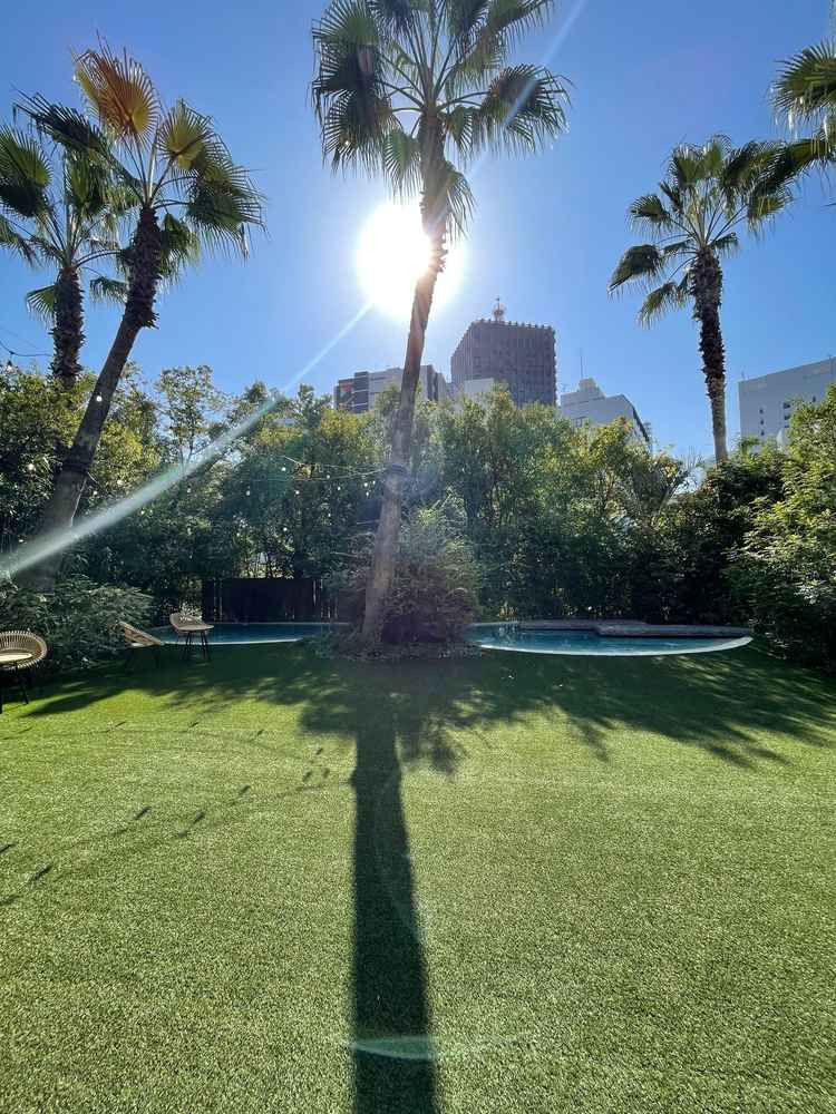 チャペルの外にあるお庭です。ここで色々な演出が出来るようで、海外のような挙式がしたい方はピッタリです