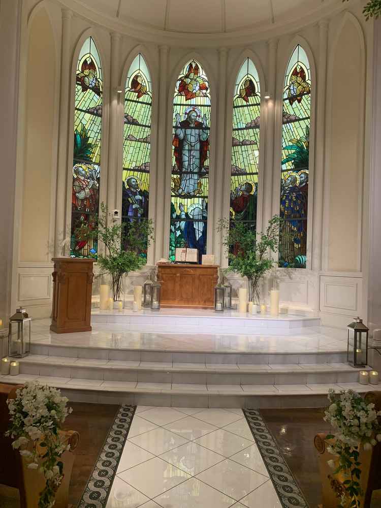 ステンドグラスのアップ