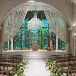 チャペルの中。前の緑が綺麗だった。