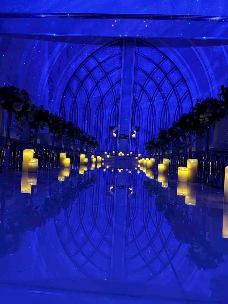 チャペル③ライティング後のチャペル。プラネタリウムのようで綺麗でした。