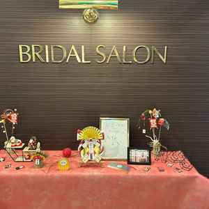 １会場目。ブライダルサロン。可愛い装飾がお出迎え。