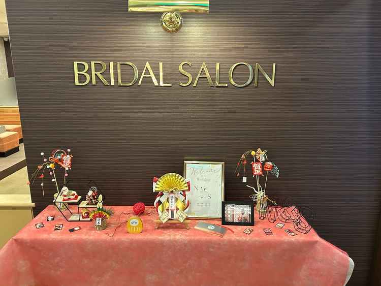 １会場目。ブライダルサロン。可愛い装飾がお出迎え。