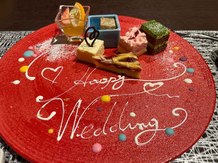 試食のデザートがかわいい