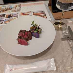 試食でいただいたお肉（ワインソース）