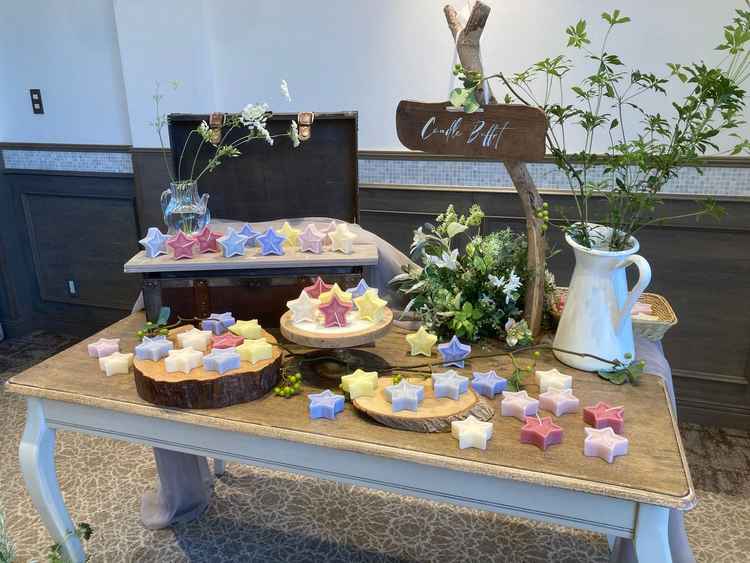 キャンドルバイト。星型のキャンドルもご用意いただけるとのこと。