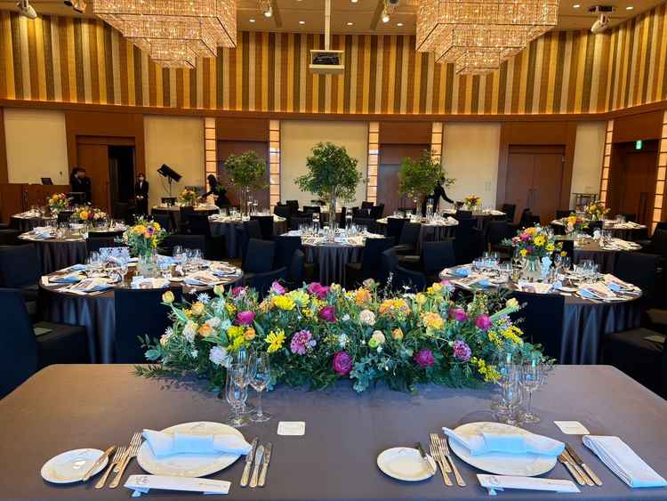 新郎新婦目線の披露宴会場