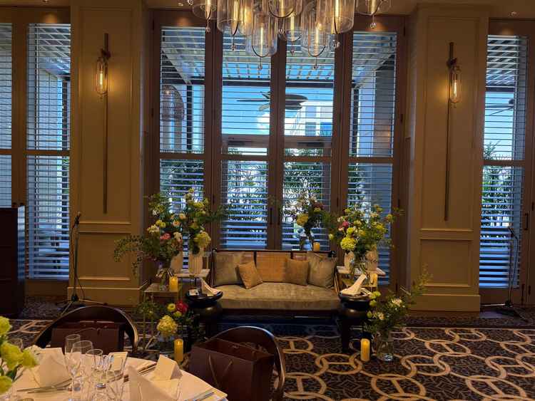 当日の実際の披露宴会場。