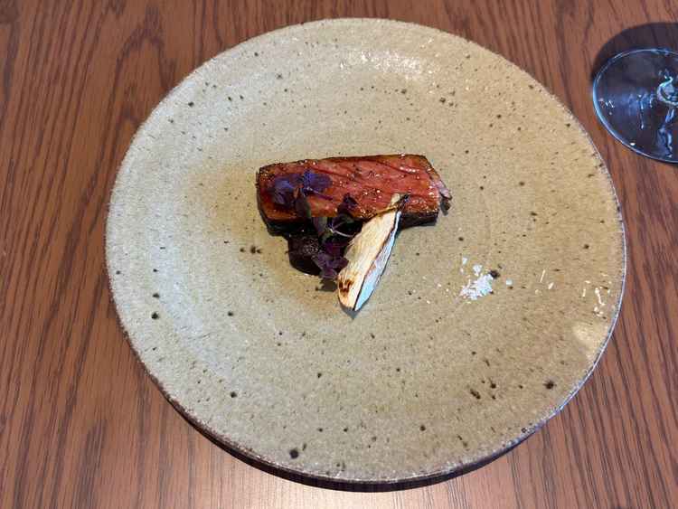 お肉料理の試食。とても柔らかくて美味しかったです！