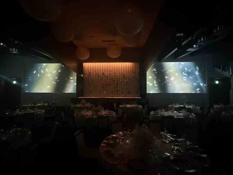 プロジェクションマッピングの様子