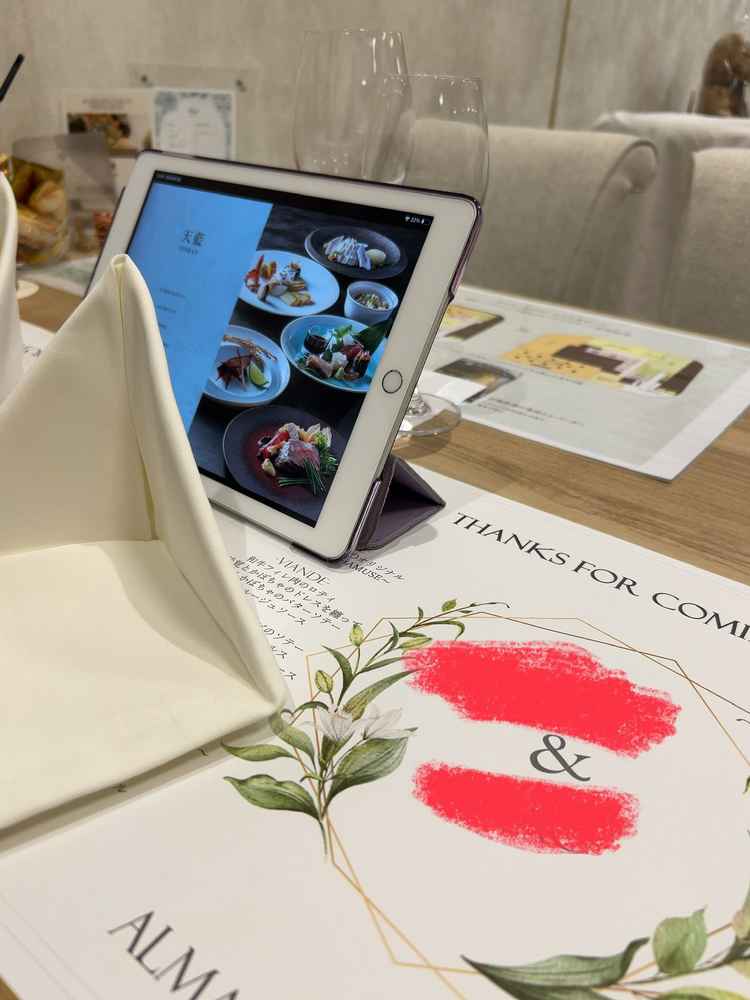 試食前の準備の写真