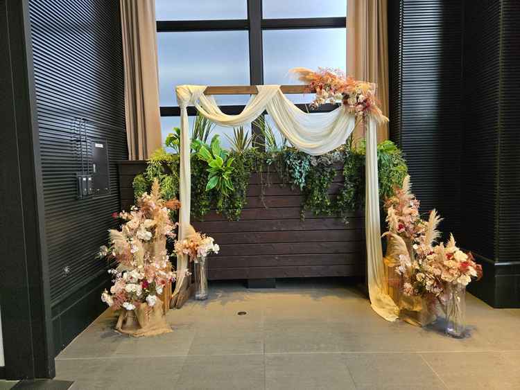 披露宴会場にある写真スポット