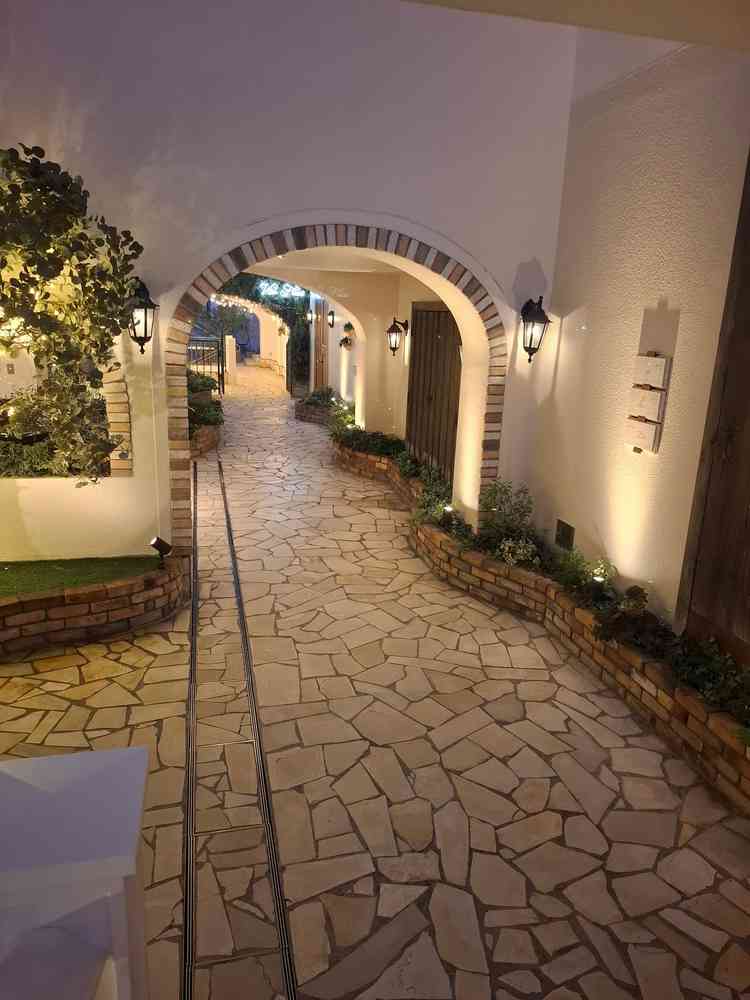 会場への通路