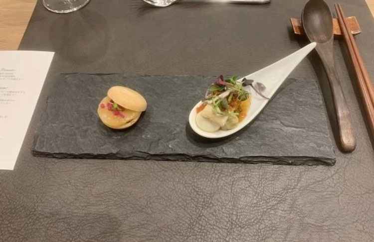 試食の内容は和テイストのフレンチで美味しかった