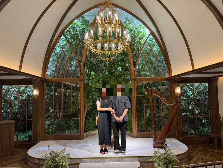 可愛かったチャペルでの一枚