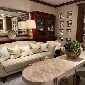 ゲスト控え室。シックで大人な雰囲気で、男性ゲストにも好評とのことです。家具も素敵でした。