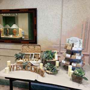 ウェルカムスペースはモデル用のデザインが施されていました。当日は好きなように装飾ができるとのことです