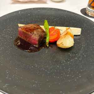 試食でいただいたメイン料理。美味しかったものの、特別美味しいかと言われるとそうでもない。