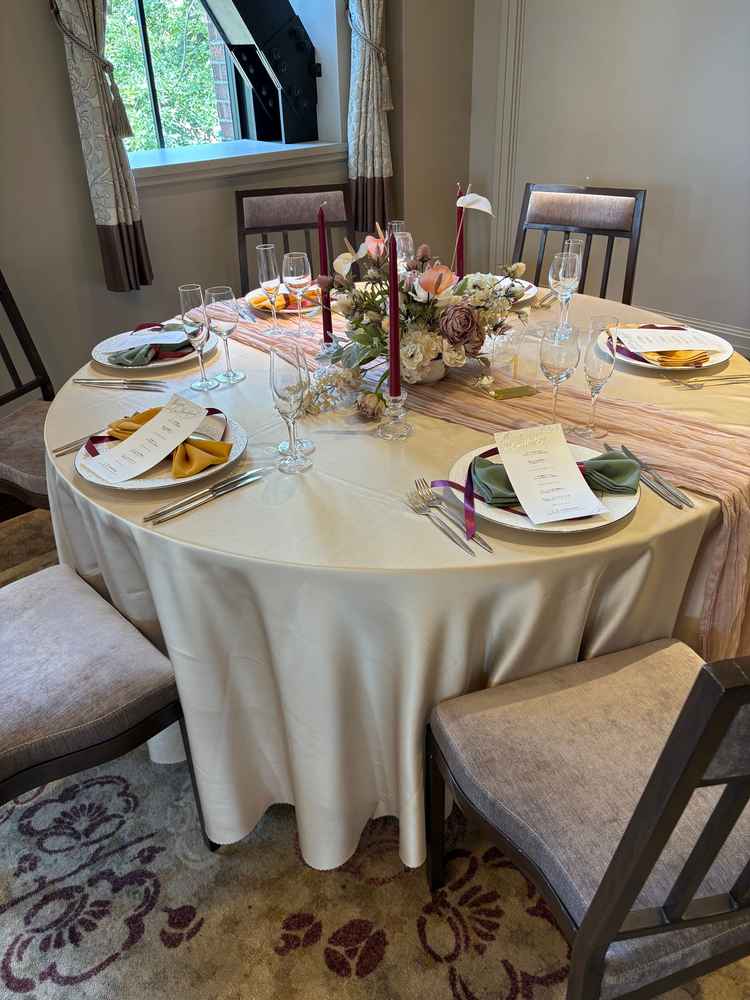 試食時の披露宴会場