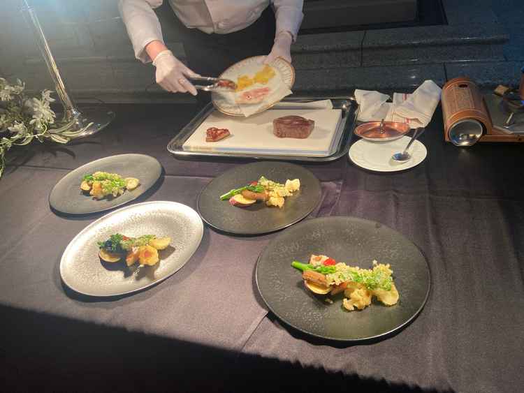 フランベ後の演出