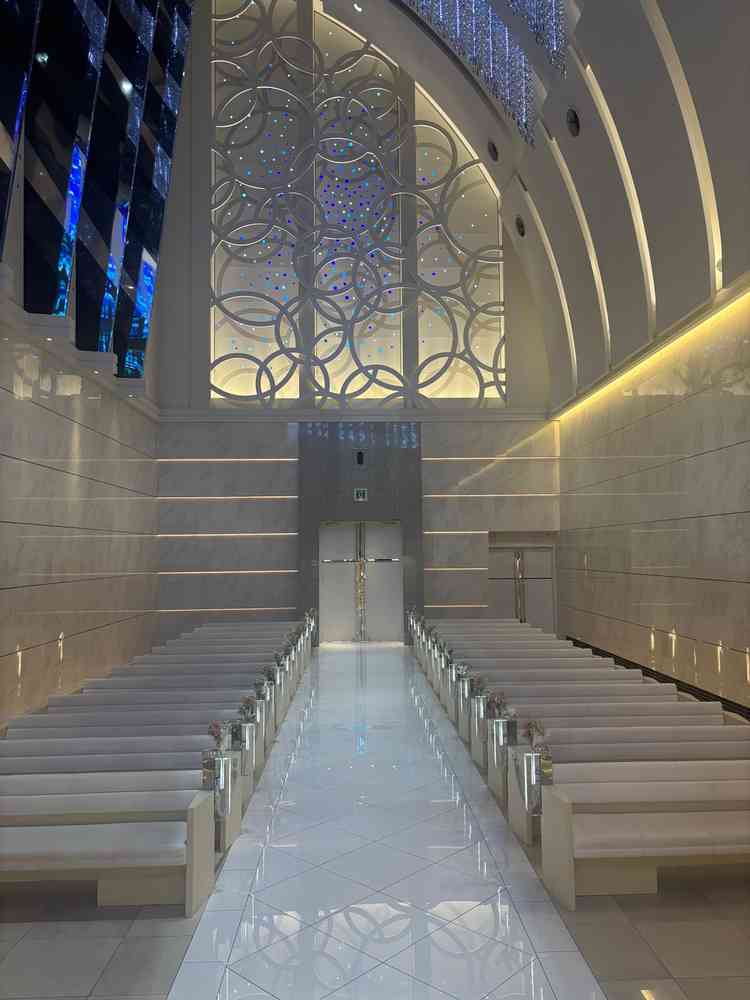 新郎新婦側から見たチャペル