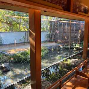 全てのお部屋からお庭が見える仕様でした