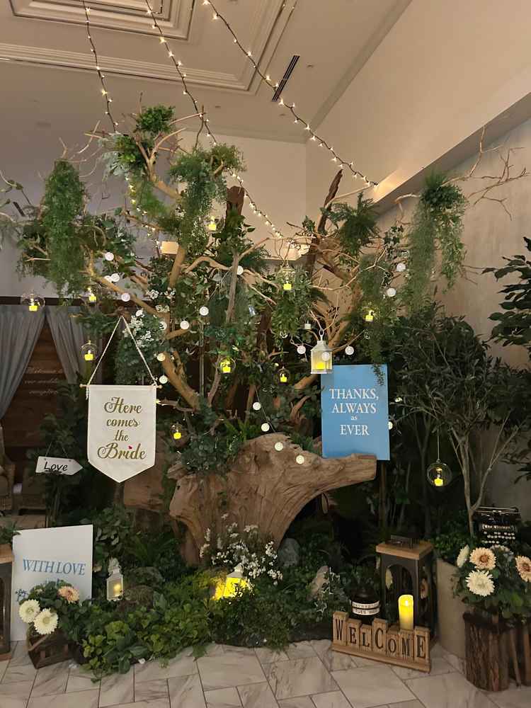 披露宴会場に入るまでの通路にあったが、素敵なスペースだった子供も遊ばせれそうだった。