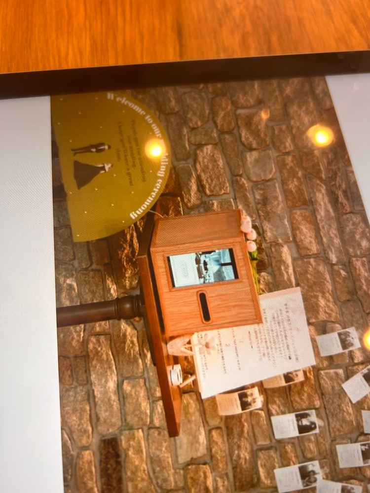 プランナーからチェキ写真をウェルカムスペースに置くことを提案された。