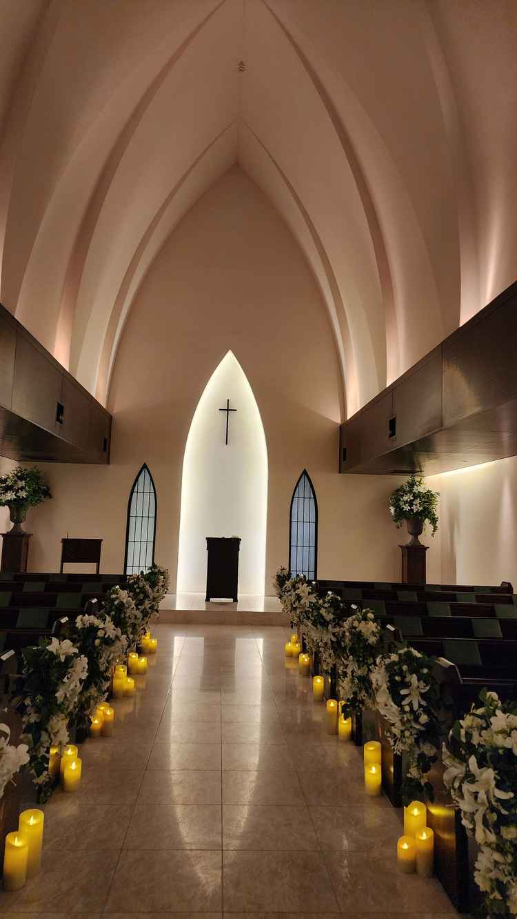 暗めの照明で幻想感が際立つ