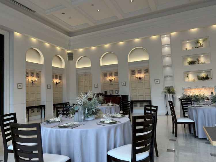 ヴィクトリアハウスのパーティ会場。開放感ある空間で素敵でした。