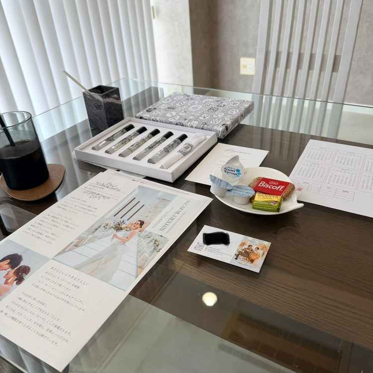 到着すると暑い中外でプランナーさんが待っていてくださり2Fの部屋に案内されました。