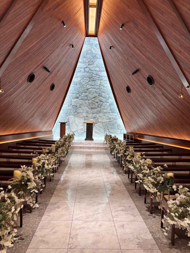 チャペルです。調光ができて、とても雰囲気がありました。