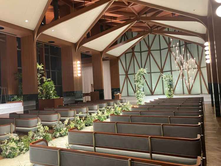 天空のチャペルです。とても開放感がありました