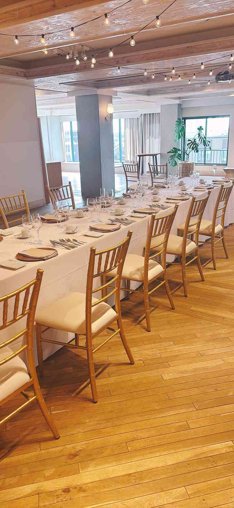 温かみがある空間でした。天井が低く、少人数でも寂しい感じがしない空間づくりをされてた。