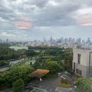 披露宴会場からの景色　迎賓館などの自然と、ビル群が両方楽しめました