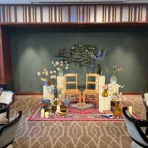 披露宴会場、お花