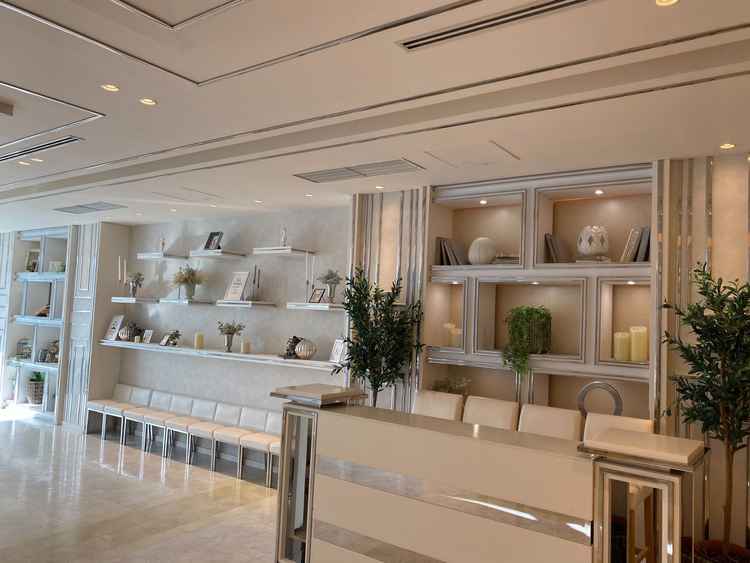 チャペル手前の待機スペース