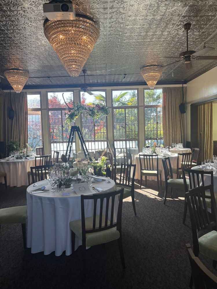 もうひとつの披露宴会場。こちらからも五重の塔が見えました。