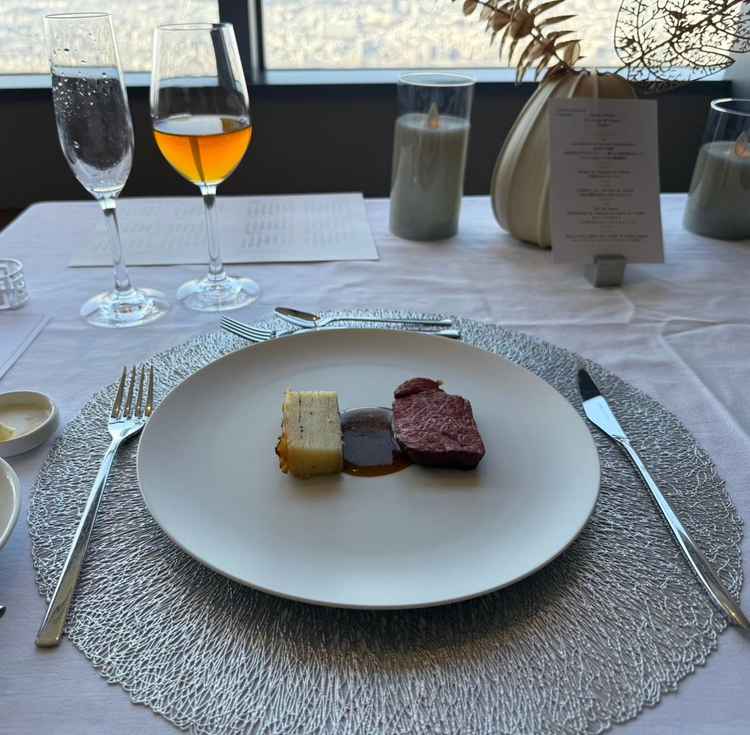 試食でいただいたコース料理。とても美味しかった。