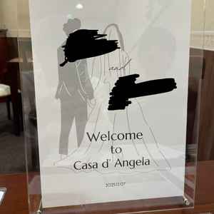 お伺い時にご用意いただいていた名前入りスタンド