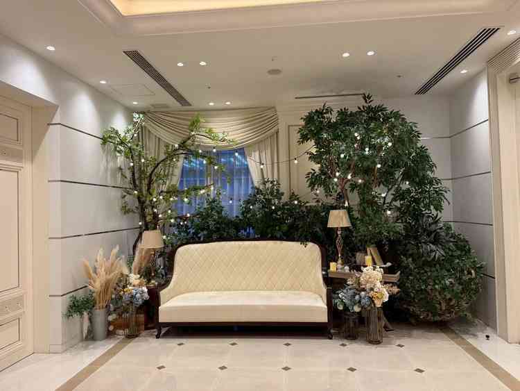 披露宴会場前